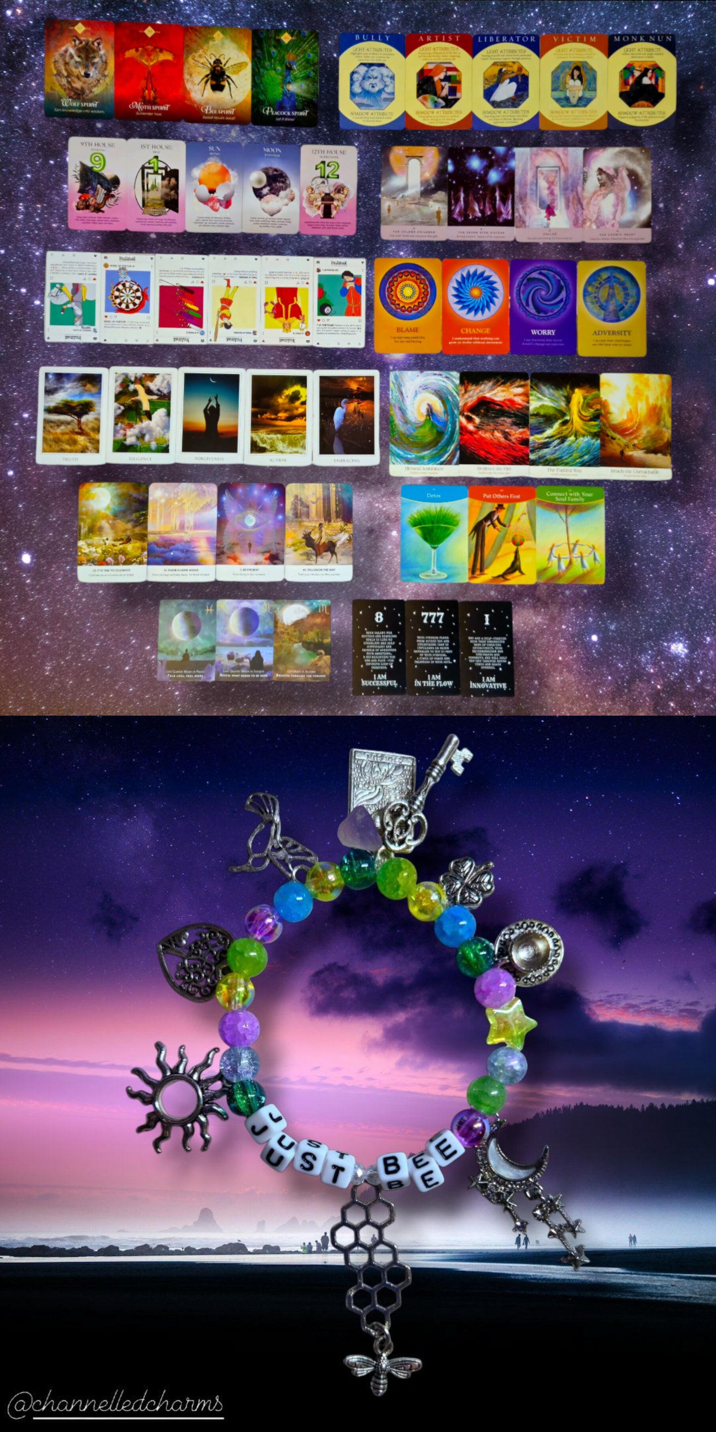 Just Bee Channelled Charm 🐝 💜🍯🌌