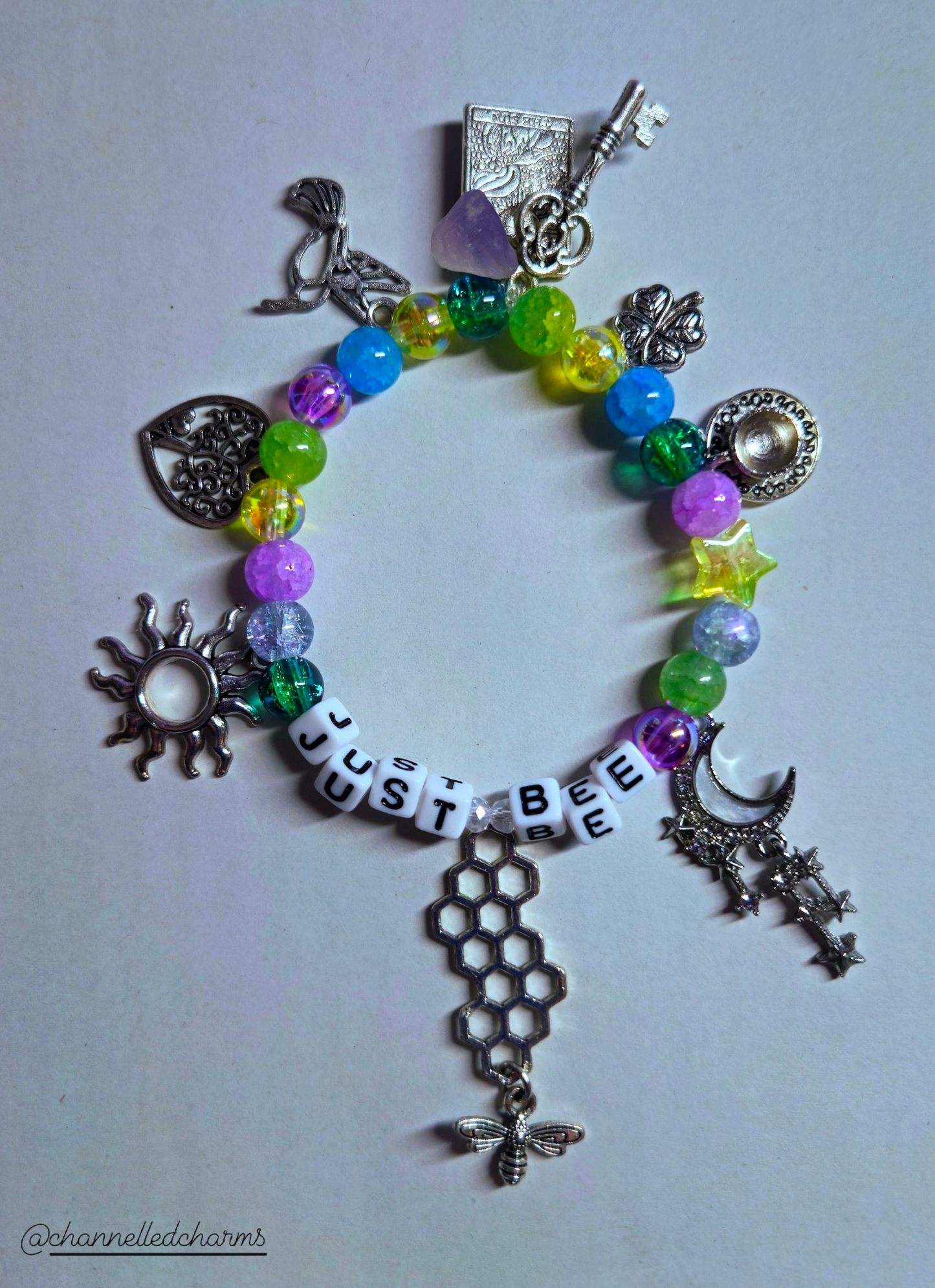 Just Bee Channelled Charm 🐝 💜🍯🌌